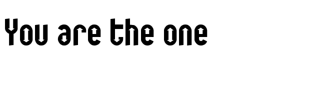 You are the one font preview