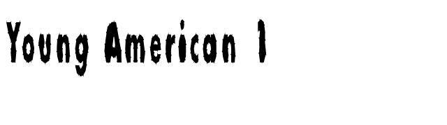 Young American 1 font preview