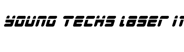 Young Techs Laser Italic font preview