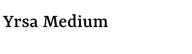 Yrsa Medium font preview