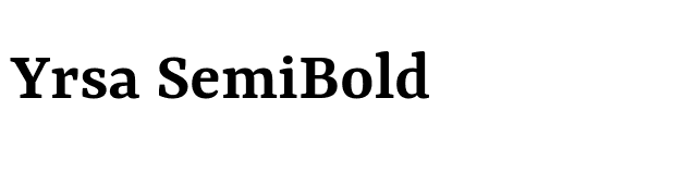 Yrsa SemiBold font preview