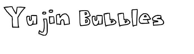 Yujin Bubbles font preview