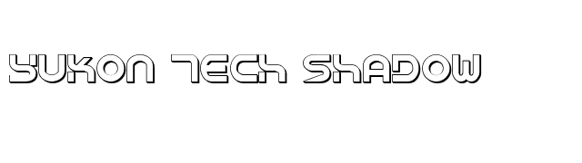 Yukon Tech Shadow font preview