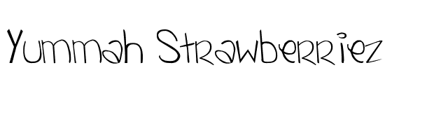Yummah Strawberriez font preview