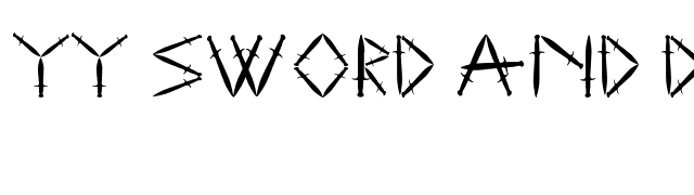YY Sword and Dagger font preview