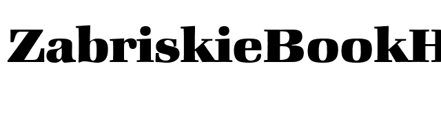 ZabriskieBookHeavy-Regular font preview