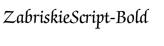 ZabriskieScript-Bold font preview
