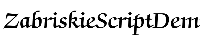 ZabriskieScriptDemi-Regular font preview