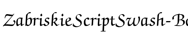 ZabriskieScriptSwash-Bold font preview