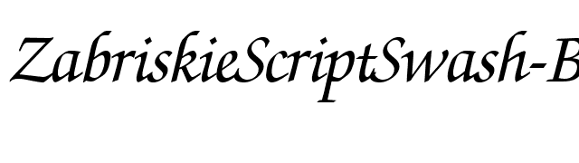 ZabriskieScriptSwash-BoldItalic font preview