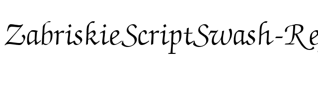 ZabriskieScriptSwash-Regular DB font preview