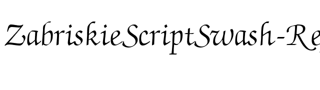 ZabriskieScriptSwash-Regular font preview
