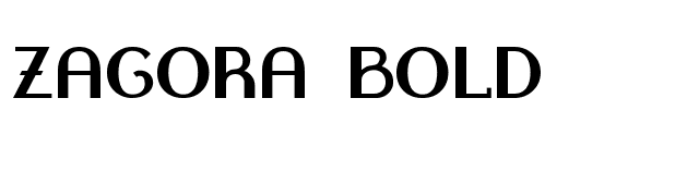 Zagora Bold font preview