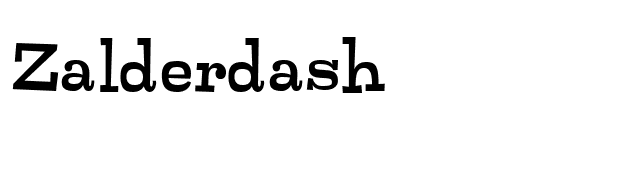 Zalderdash font preview