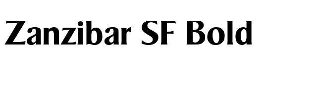 Zanzibar SF Bold font preview