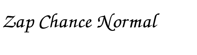 Zap Chance Normal font preview