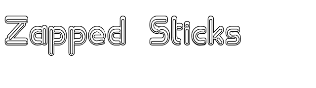 Zapped Sticks font preview