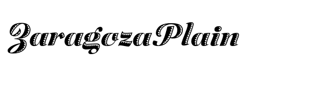 ZaragozaPlain font preview
