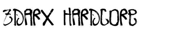 Zdarx Hardcore font preview