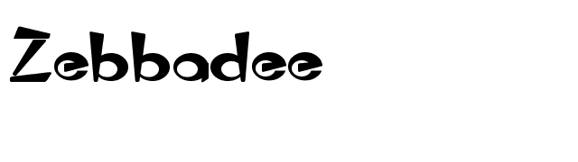 Zebbadee font preview