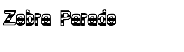 Zebra Parade font preview