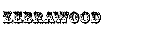 Zebrawood font preview