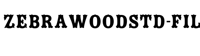 ZebrawoodStd-Fill font preview