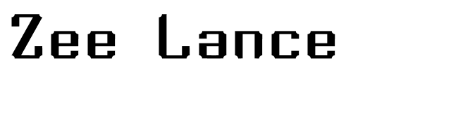 Zee Lance font preview