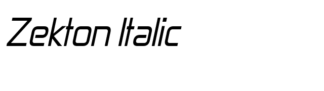 Zekton Italic font preview