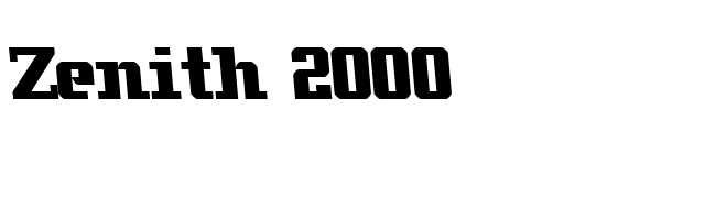 Zenith 2000 font preview