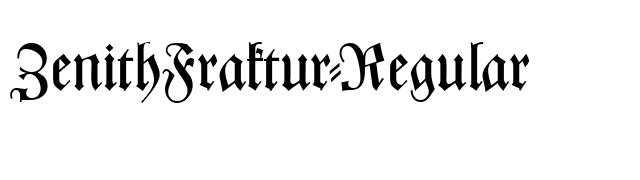ZenithFraktur-Regular font preview