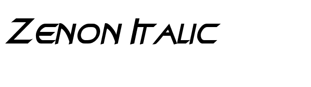 Zenon Italic font preview