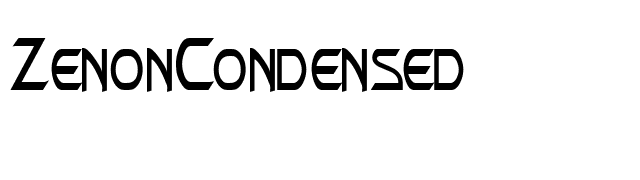 ZenonCondensed font preview