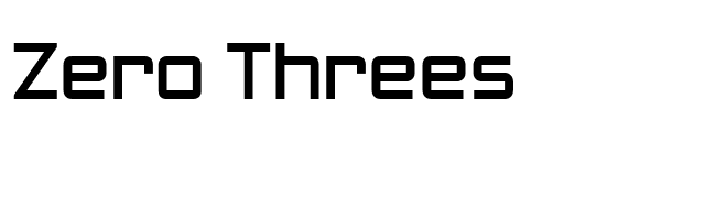 Zero Threes font preview