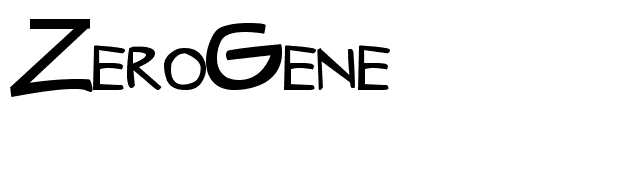 ZeroGene font preview