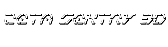 zeta-sentry-3d-italic font preview