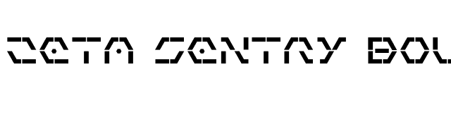 Zeta Sentry Bold font preview