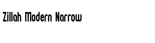 Zillah Modern Narrow font preview