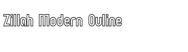 Zillah Modern Ouline font preview