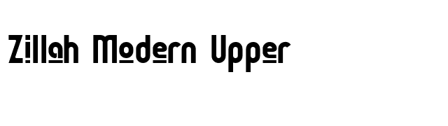 Zillah Modern Upper font preview