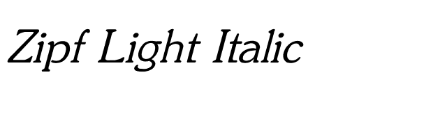 Zipf Light Italic font preview