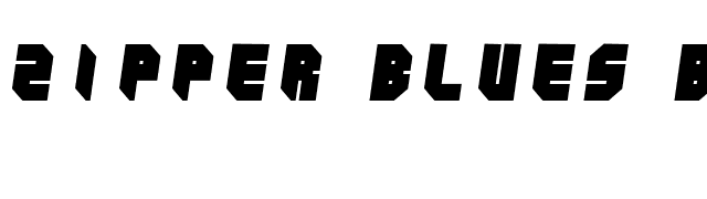 Zipper blues Black font preview