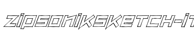 ZipSonikSketch-Italic font preview