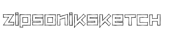 ZipSonikSketch font preview