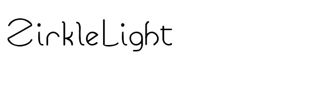 ZirkleLight font preview