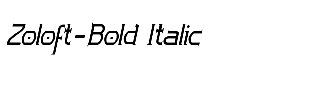 Zoloft-Bold Italic font preview