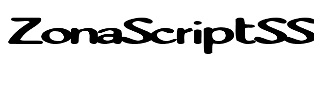 ZonaScriptSSK Bold font preview