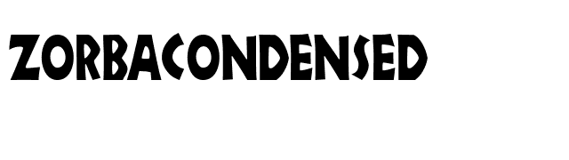 ZorbaCondensed font preview