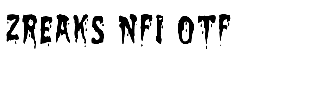 Zreaks NFI OTF font preview