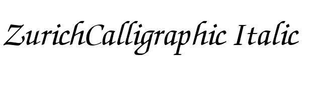 ZurichCalligraphic Italic font preview